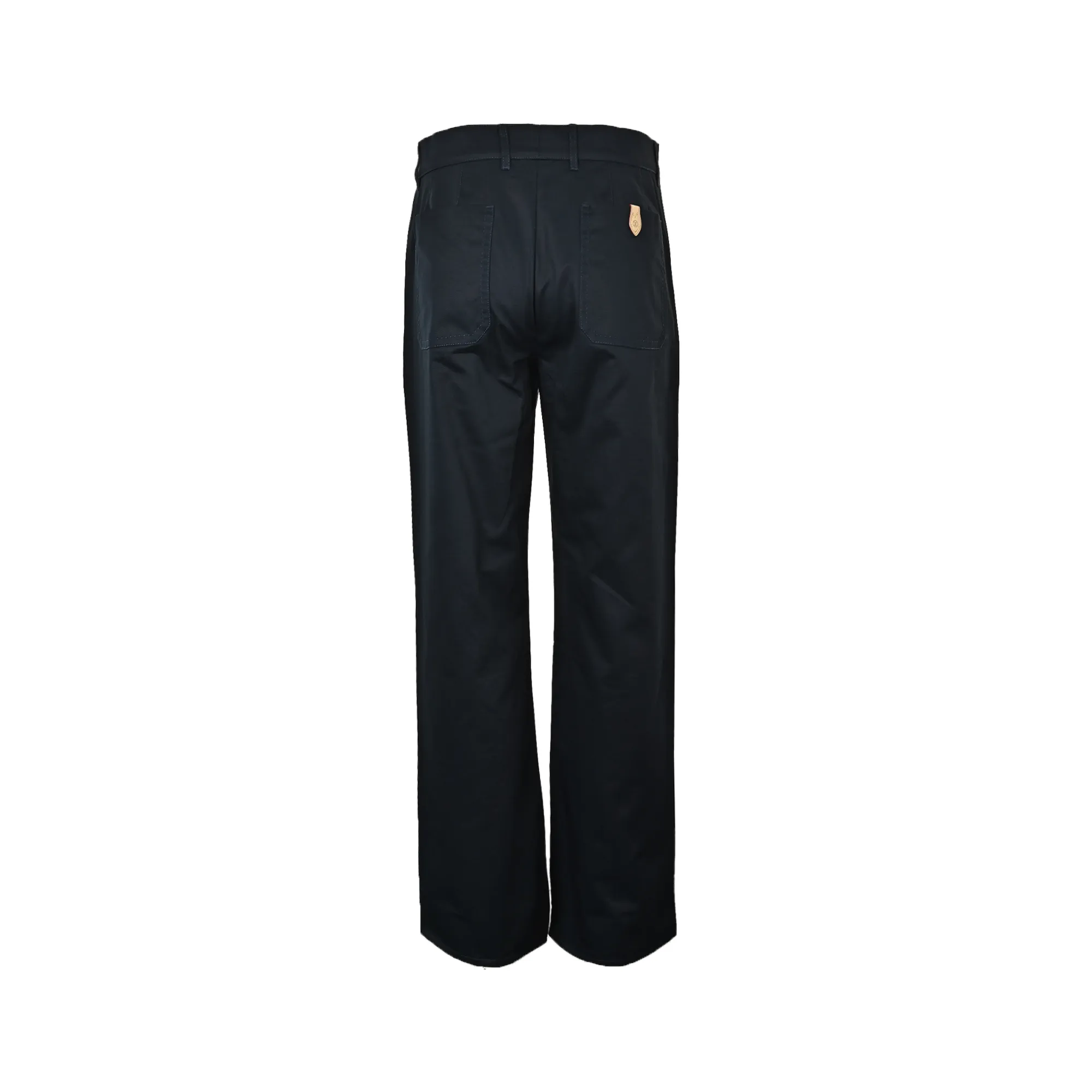 Louis Vuitton/Louis Vuitton pocket leather silk cotton crepe trousers